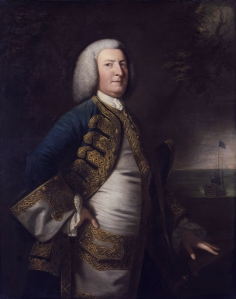 George Anson admiraliteedi esimese lordina. Autoriks kuulus portreemaalija Joshua Reynolds (1723–1792).